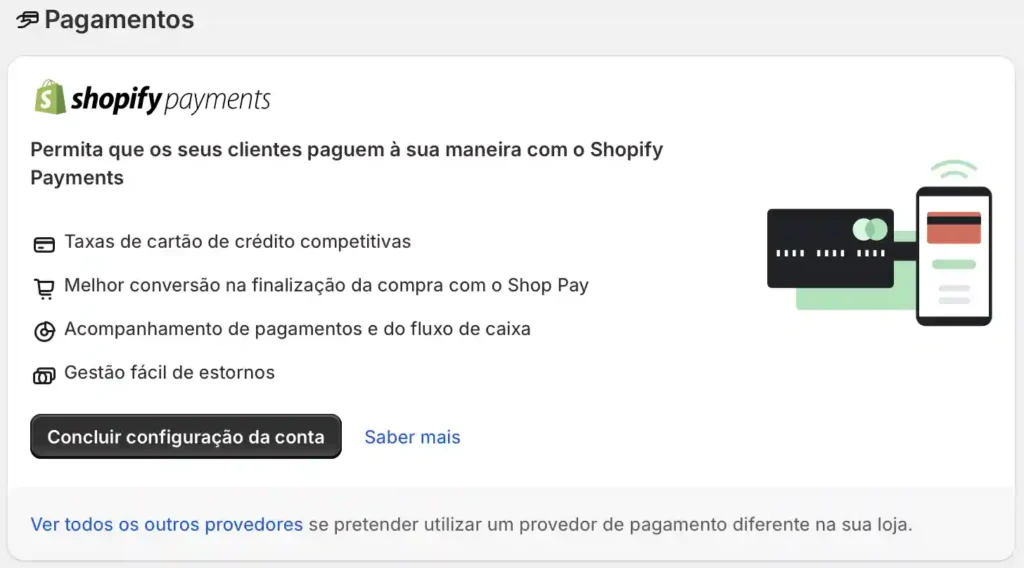 Pagamentos Shopify